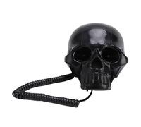 YUEHISY Téléphone Fixe du Crâne, Design Unique avec des Couleurs Vibrantes et Une qualité Sonore HD, Un Téléphone de Bureau à Cords Multifonctionnel pour la Décoration et l'art de la (Black)