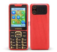 YUEHISY Téléphone Mobile Senior 4G, Téléphone Portable Ultra Slim avec Affichage de 2,6 Pouces, Gros Boutons SOS, Double Sim, Haut-Parleur Bruyant, Batterie de 2500mAh (Rouge)