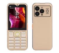 YUEHISY Téléphone Portable débloqué 2G avec Grands Boutons D'écran de 2,8 Pouces, Double SIM, 3 Emplacements pour Carte SIM, Téléphone doté d'un Bouton d'urgence SOS (Gold)
