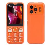 YUEHISY Téléphone Portable débloqué 2G avec Grands Boutons D'écran de 2,8 Pouces, Double SIM, 3 Emplacements pour Carte SIM, Téléphone doté d'un Bouton d'urgence SOS (Orange)
