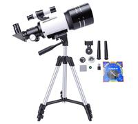 YUEHISY Télescope Astronomique, Ouverture 70mm, Longueur Focale 300mm, pour | Verre Optique Multicouche, Grossissement 15x à 50x, Support pour Téléphone Inclus, Montage Facile en 15 Min, Trépied
