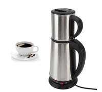 YUEHISY Témateur de thé Turc électrique, 1L et 2L en Acier Inoxydable Double Kettle Set, avec Infuseur Détachable, pour le Brassage à la Maison de thé (Prise UE 220V)