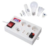 YUEHISY Testeur de Tension LED, Mesure de Courant de Courant Multifonctionnel avec Affichage LED, pour B22 E14 E27 GU10 G4 à G12 G9 Base de Lampe (Plug UE 85-265V)