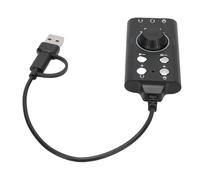 YUEHISY USB Type C Carte Son Externe avec Réduction du Bruit et Changeur de Voix, Adaptateur Audio HD 16 Bits 48 KHz, pour Le Téléphone Portable en Direct du Téléphone Portable