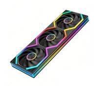 YUEHISY Ventilateur de Boîtier PC ARGB PWM, 2000 Tr/min, avec Barres Lumineuses RGB 3D, Contrôle de Vitesse PWM, 9 Pales pour un Flux D'air élevé, Idéal pour PC gaming.