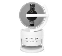 YUEHISY Ventilateur D'hologramme 3D de 4,6 Pouces, Projecteur Portable WiFi 90 LED, Affichage Holographique 5D, pour Fête D'anniversaire, Magasin, publicité, Décoration de la Maison