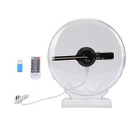 YUEHISY Ventilateur D'hologramme 3D, Machine de publicité Holographique WiFi de Bureau avec Couvercle et Carte Mémoire Intégrée, Affichage D'hologramme LED pour Le Commerce