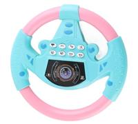 YUEHISY Volant Copilote éducatif pour bébé avec Sons de Voiture et Ventouse, Idéal pour Promouvoir Le Temps de Jeu Imaginatif et Le Sens de la Musique (Rose et Bleu)