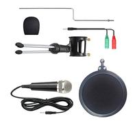 Yuehuam 3. Microphone à Condensateur Usb de 5 Mm avec Support de Montage pour Trépied à Filtre pour La Diffusion en Direct