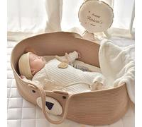 Yuehuamech Couffin portable pour bébé - En corde de coton - Pour l'extérieur et les voyages en voiture, 2826582/120260AM95US698, Ours Kaki.