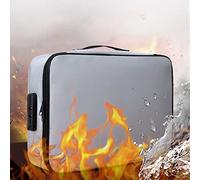Yuehuamech Sac de Documents Ignifuge Grande capacité étanche boîte de Rangement Ignifuge boîte de Documents juridique boîte de réception avec Serrure Carte de Certificat Bijoux Cash