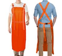 Yuehuamech Tablier de tonte Tablier d'atelier étanche Tablier de travail du bois pour hommes femmes Travail de jardin Aménagement paysager Cuisine Restaurant Café Maison BBQ Maison