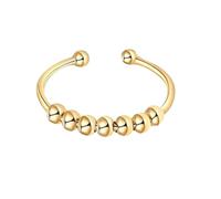 YueJieSelected Anxiety Bague dorée en acier inoxydable pour femme, anneau anti-stress, anneau de massage pour attaques de panique, anneau de pouce, bague d'humeur, doigt contre les compétences, Acier