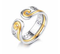 YueJieSelected Black Myth WuKong Bague en acier inoxydable pour homme - Anneau amovible sur la tête de Wukong - Bague en acier inoxydable pour femme - Jeux chauds - Bague anti-stress en acier