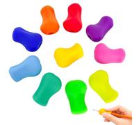 YueJieSelected Lot de 10 embouts ergonomiques pour crayon - Guide doigts pour enfants - Aide à la prise de crayon - Accessoires d'écriture - Idéal pour enfants TDAH et difficultés motrices fines