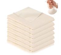 yuejuhe 6 Pièces Étamine Alimentaire Chiffon à Fromage 60x60cm, Réutilisable Cheesecloth, Tissu Mousseline Filtre Toile en Coton Pur Non Blanchi pour Filtrer Tofu Beurre Jus Yaourt (6,60x60cm)