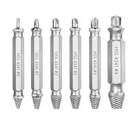 yuejuhe 6 pièces Kit extracteur de vis, extracteur de goujon, Endommagé vis Extracteurs pour Retirer Facilement de Goujon Abimées et Boulon Endommagées (Argent)