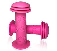 yuejuhe Poignee Velo Enfant, 22mm Poignées de Guidon de Vélo pour Enfant, Poignées en Caoutchouc Antidérapantes, pour BMX Draisienne Electrique Tricycle Scooter Trotinette Enfants (Rose)