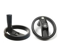 YUEKOPOU 2 Spoke Foldable Hand Wheel - 10-25mm Hole Diameter with Revolving Handle for Lathe, Milling, Grinding Machine & Drill(200 * 20 * 6mm)