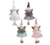 YUEKOPOU Accessoires pour Cheveux de Noël, Pinces à Rideaux Christmas Angel Doll Pendant Ornaments Pack of X 19cm Tree Hanging Decorations(4pcsb)