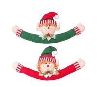 YUEKOPOU Accessoires pour Cheveux de Noël, Pinces à Rideaux Christmas Character Curtain Buckle Multiple Styles(Red/Green)