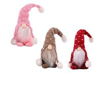 YUEKOPOU Accessoires pour Cheveux de Noël, Pinces à Rideaux Christmas Felt GNOME Angel Reindeer Ornaments Multicolor 8.26 inches Pack of 1 2 3 5 6(3pcsa)