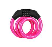 YUEKOPOU Antivol de vélo sécurisé à combinaison à 4 chiffres - Câble antivol robuste for vélos, skateboards et plus encore.(Pink)
