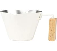YUEKOPOU Boîte de mousse de lait, tasse d'extraction Stainless Steel Double Mouth Espresso Measuring Cup 100ml With Scale Multicolor(Sand,Ash)