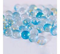 YUEKOPOU Cailloux, Pierres décoratives Naturelles, Aquarium Glass Beads, Round Glass Beads, Great for Aquarium, Event Wedding Birthday Christmas Decoration Vase Filler Or DIY,50pcs(200pcs)