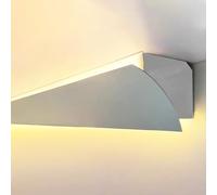 YUEKOPOU Canal Lumineux à LED, éclairage de Plafond, Plinth Moulure de Couronne en Aluminium for conduits LED, Plusieurs Tailles(2.4 m/7.8 ft)