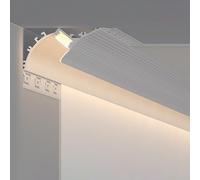 YUEKOPOU Canal Lumineux à LED, éclairage de Plafond, Plinth Profilé d'éclairage LED en Aluminium for plinthes, Blanc, Plusieurs Tailles(4 meters/13.1ft)