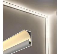 YUEKOPOU Canal Lumineux à LED, éclairage de Plafond, Plinth Profilé LED en Aluminium for Mur, Plafond, arrière-Plan TV, plinthe, diffuseur, 1 à 30 m(7 m/22.9 ft)