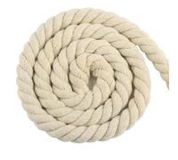 YUEKOPOU Corde en macramé à 3 brins en coton multicolore, 2-20mm, for artisanat, suspension murale for plantes(Beige,6mmx10m)