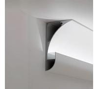 YUEKOPOU Moulure de Plafond, plinthe, Aluminum LED Light Channel Extrusion Profile Crown Molding Baseboard Surface Mounted Wall Ceiling Decor 1-10m(6m/19.7ft)