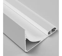 YUEKOPOU Moulure de Plafond, plinthe, Aluminum Surface Mounted Linear LED Channel Profile Floor Skirting Without Light Strip 1-10m(5m/16.4ft)