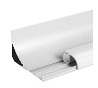 YUEKOPOU Moulure de Plafond, plinthe, Pack of 10 White Aluminum LED Baseboard Lighting Channel Profile Only Multiple Sizes(3.7x6cm(1 1/2x2 3/8"))