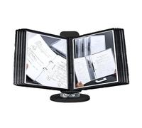 YUEKOPOU Porte-Documents Mural, Présentoir de catalogues, O Wall Mounted File Holder - Portable Organizer with 10 Double-Sided Display Pockets for A4 Documents - Ideal for Office Storage and Display