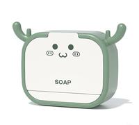 YUEKOPOU Porte-Savon, Porte-Savon, Practical Soap Dish with Hooks, Keep Soap Dry and Tidy,(Green)