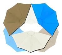 YUEKOPOU Remplacement du Parasol Demi-Rond | Bloc UV imperméable, convient aux cadres de 9 pieds, installation facile des crochets for balcon patio(Gray)