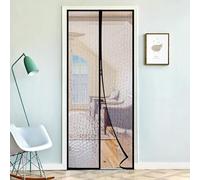 YUEKOPOU Rideau de porte à isolation magnétique, écran de porte semi-transparent blanc, for pièces climatisées de chambre à coucher(200x240cm)