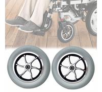 YUEKOPOU Roues de remplacement for fauteuil roulant de 10 pouces, roulettes avant for fauteuil roulant électrique, roulette de remplacement robuste for fauteuil roulant électrique(Gray 25cmx5cm,1pcs)