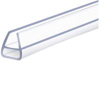 YUEKOPOU Rubber Straight Shower Screen Door Seal - Anti-Leak Glass Guard for Bath Shower Door Bottom, Flexible Waterproof Seal Strip for Bathroom(U Type 100cm,12 mm)