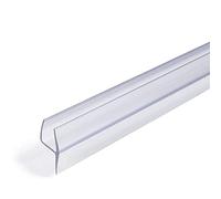 YUEKOPOU Rubber Straight Shower Screen Door Seal - Anti-Leak Glass Guard for Bath Shower Door Bottom, Flexible Waterproof Seal Strip for Bathroom(H Type 100cm,6 mm)