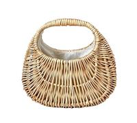 YUEKOPOU Sac à bandoulière Fourre-tout en paille, Shoulder Bags 2023 New Rattan Bag Hand-held Straw Bag Ladies Basket Retro Woven Bag Women's Bag straw bags(Yellow)