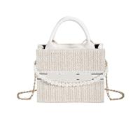 YUEKOPOU Sac à bandoulière Fourre-tout en paille, Shoulder Bags Crossbody Square Bag Straw Bag Hand-held Versatile Woven Bag Seaside Holiday Beach Bag straw bags