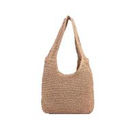 YUEKOPOU Sac à bandoulière Fourre-tout en paille, Shoulder Bags Forest Style All-match Korean Straw Bag Shopping Bag Handheld Shoulder Tote Bag Trendy straw bags
