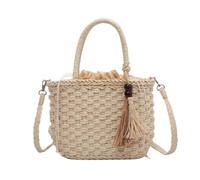YUEKOPOU Sac à bandoulière Fourre-tout en paille, Shoulder Bags Straw Bag Women's Summer New Seaside Vacation Beach Bag Woven Hand-held Shoulder Tote Bag straw bags