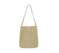YUEKOPOU Sac à bandoulière Fourre-tout en paille, Shoulder Bags Straw Casual Weaving Fresh One-shoulder Fresh Bucket Bag Handbag Women's Bag straw bags