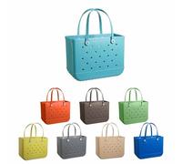 YUEKOPOU Sac de plage en caoutchouc, Beach Bag Women's Lightweight Rubber Tote Bag, Super Large Waterproof Tote Bag Washable Outdoor Tote Bag(Mint Green)