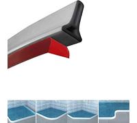 YUEKOPOU Silicone Waterproof Self-Adhesive Shower Door Seal Strip - Bendable Wet Room Floor Seal, Prevents Water Overflow for Bathroom Wet & Dry Separation(Grey,300 CM)